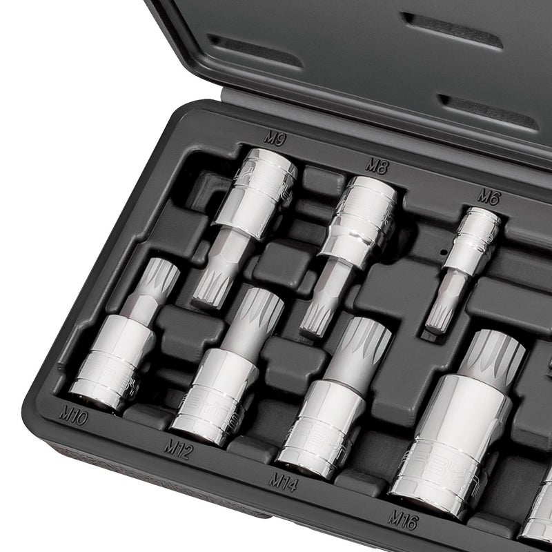CARBYNE 10-Piece XZN Triple Square Spline Bit Socket Set, 12 Point, S2 Steel Bits | Metric 4mm - 18mm / M4 to M18 â€¢ From a Family-Run Tool Company Based in the U.S.A. - Image 5